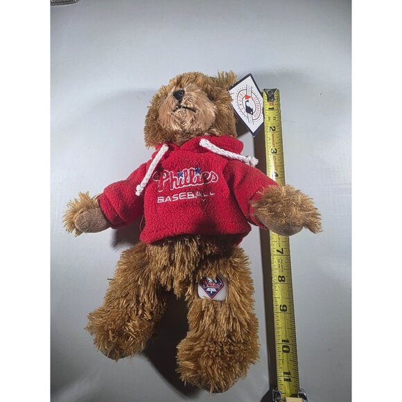 Philadelphia Phillies Plush Teddy Bear Red Hoodie MLB Genuine Merchandise - Picture 8 of 8